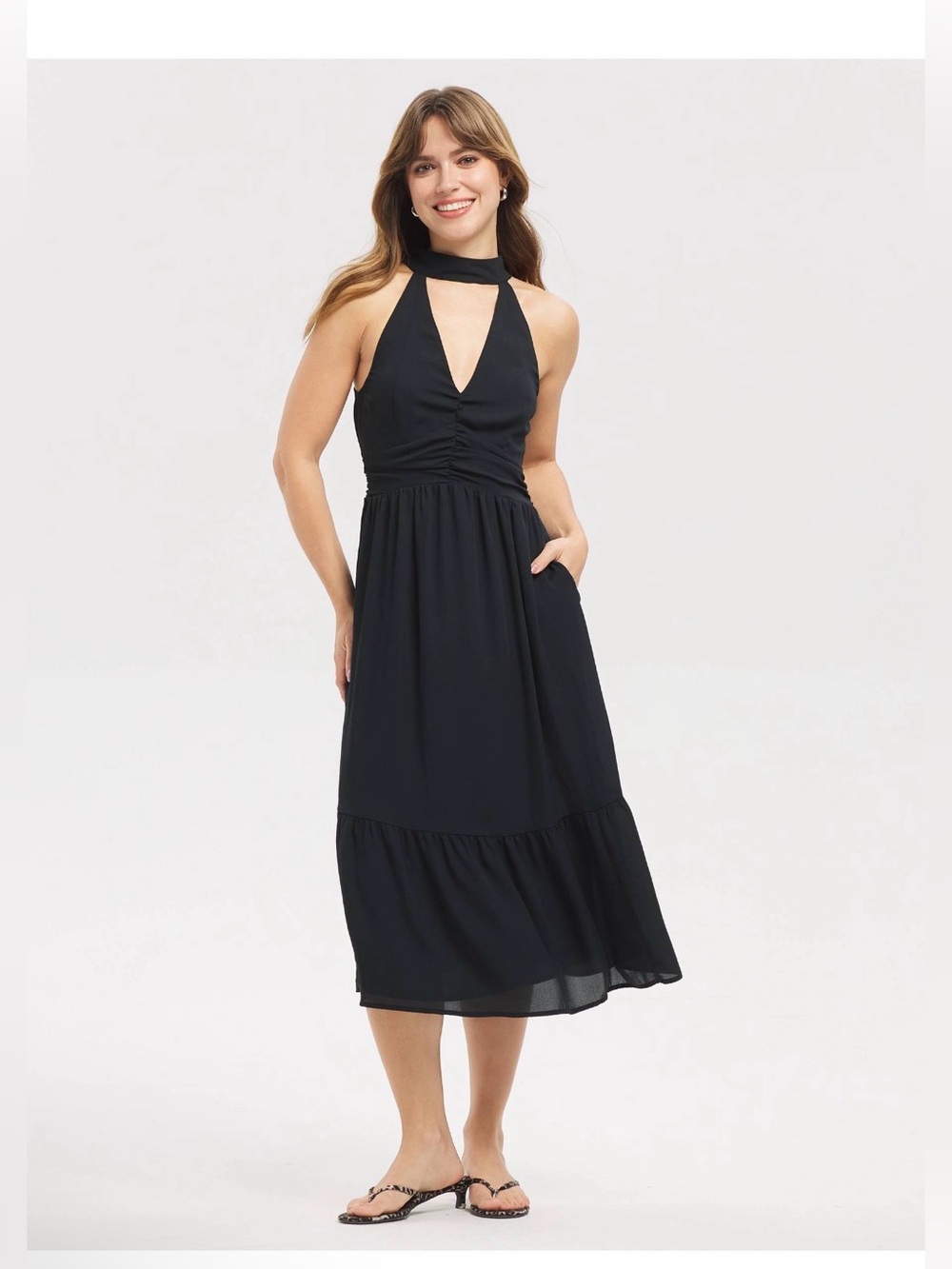 Tiered Midi Dress Small